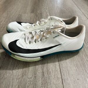 Nike Air Zoom Maxfly 2 SIZE 8.5 White/Black/Bright Spruce Mens Cleats
